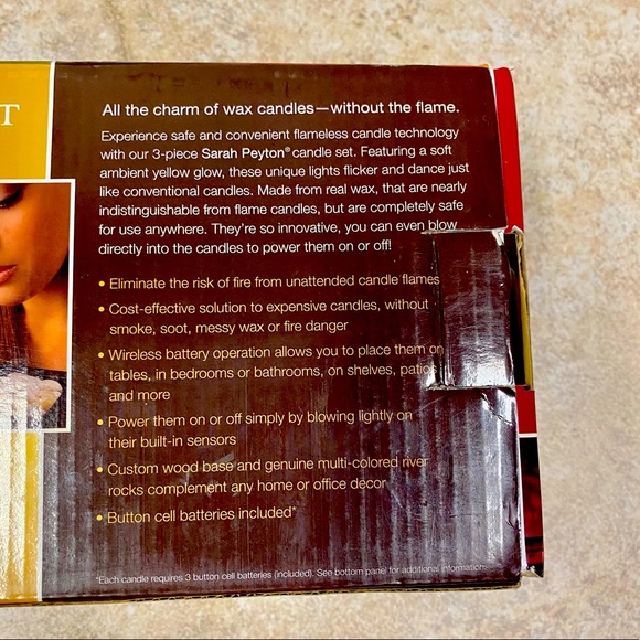 NIB Sarah Peyton Home Flameless Candle Set - Picture 5 of 8